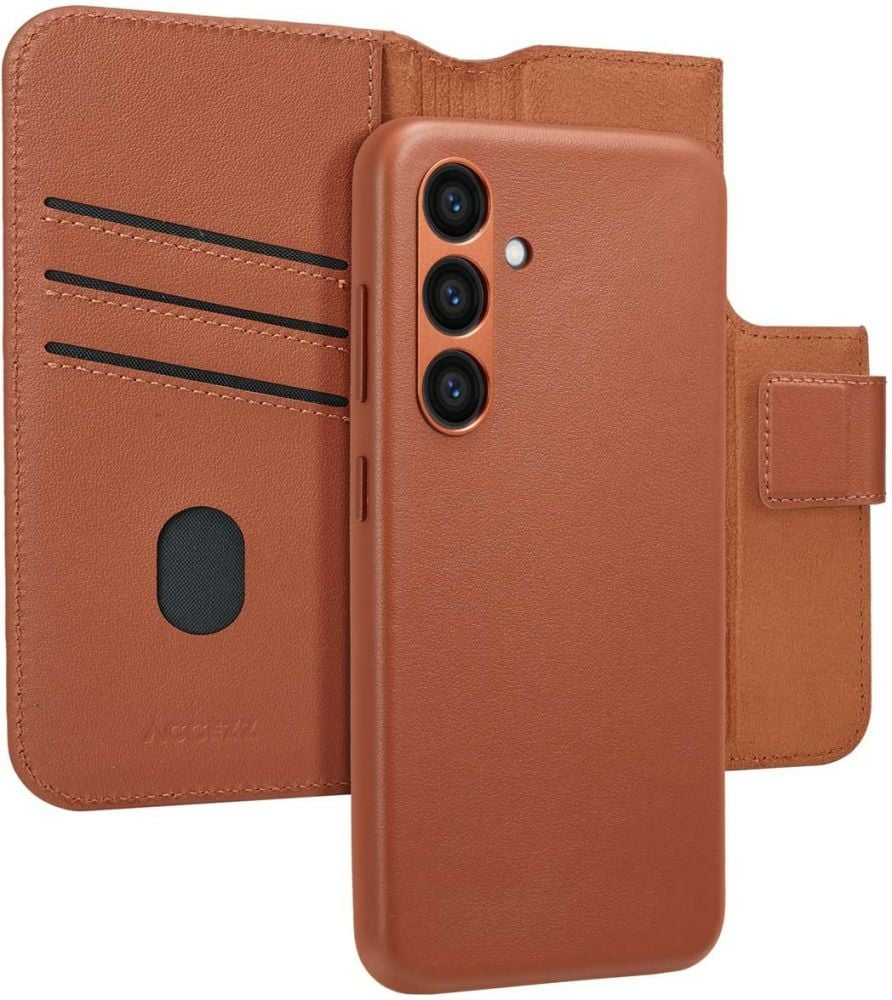 Accezz Leather Bookcase 2-in-1 met MagSafe Samsung Galaxy S24 - Sienna Brown
