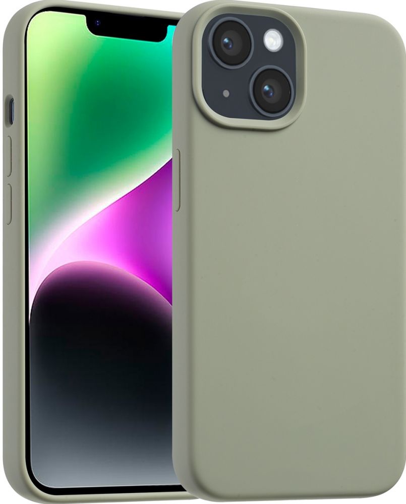 Accezz Liquid Silicone Backcover met MagSafe iPhone 14 - Cooper Green
