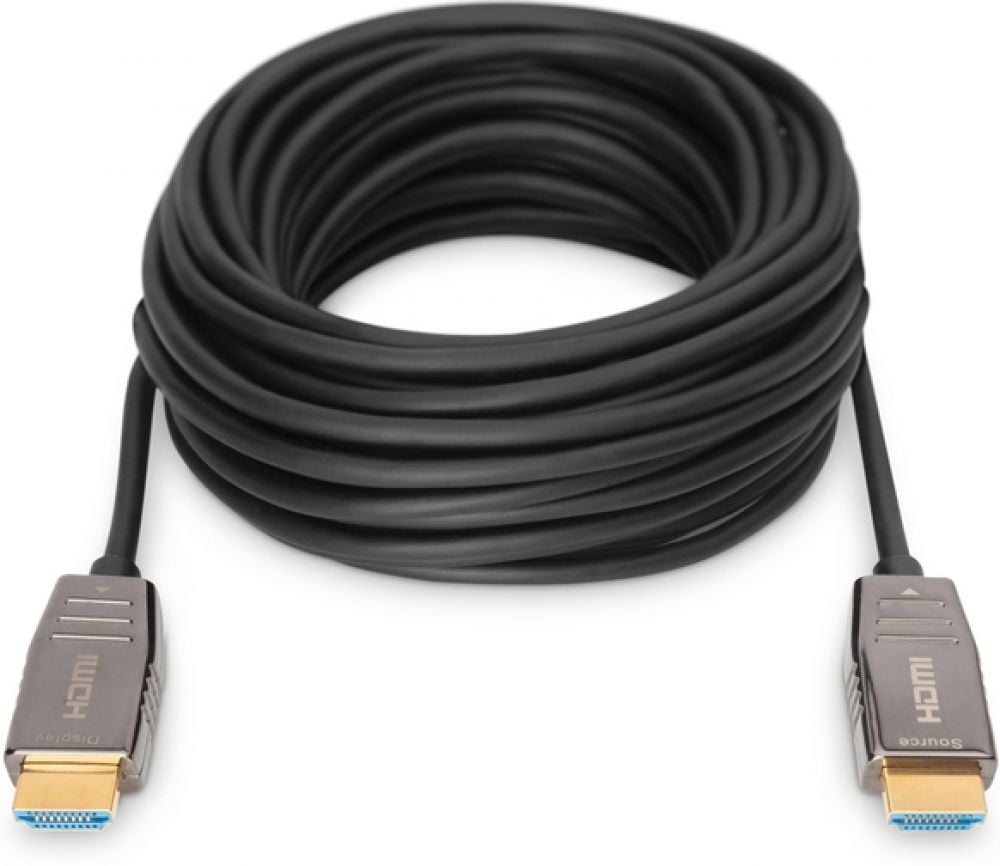 Cable Digitus HDMI AOC Hybrid Glasfaser 15m Black UHD, 8K, 60Hz