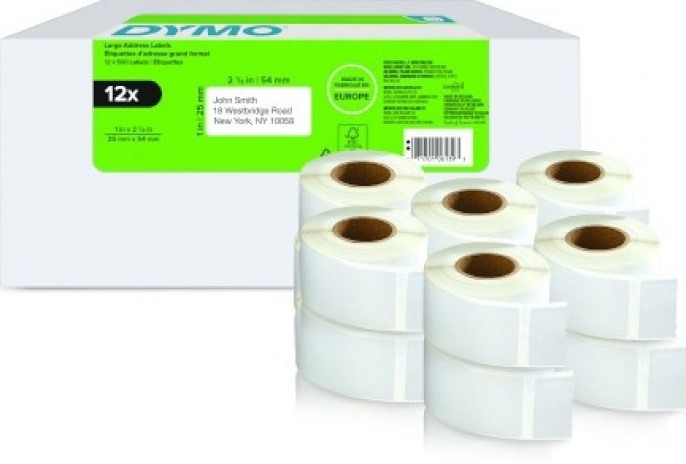 DYMO DYMO LW ADRESS LABEL 32X57MM 12 ROLLS S0722540 (1000 labels)