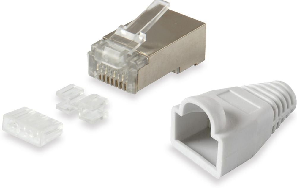 Equip stekker RJ45 Cat6 100STK met knikbescherming u. Einf