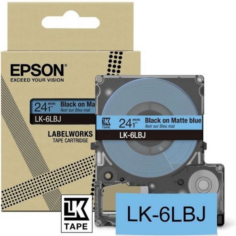 EPSON Epson LabelWorks LK-6LBJ - Zwart op matblauw