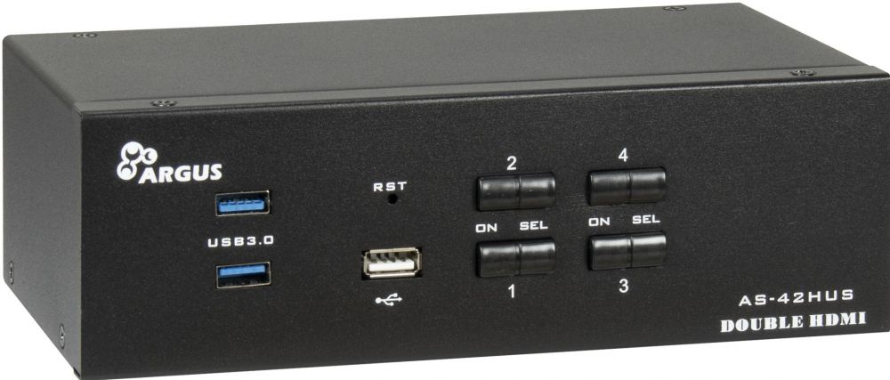 Inter-Tech IPC KVM Switch AC-42HUS HDMI, 4K@60Hz