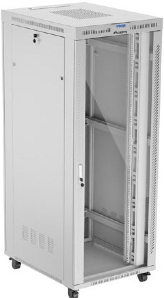 LANBERG 19" 42U 800X1000 GRAU LCD GLASTÜR RACK EINBAUSCHRANK