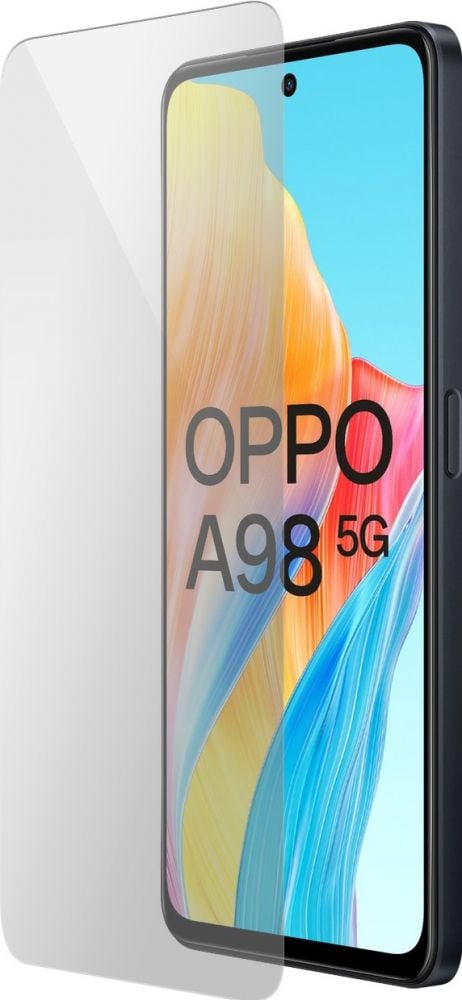 Mobiparts Tempered Glass Screen Protector Kenmerken: Tempered Glass Screen Protector voor Oppo A98 Gemaakt van gehard glas, beschermt tegen krassen,