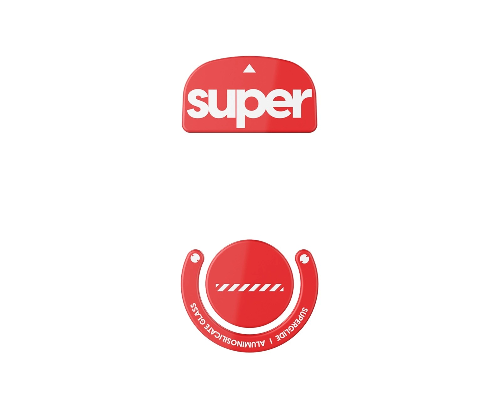 PULSAR Superglide Version 2 Glass Skates for Logitech G Pro X Superlight Red - Muisvoeten