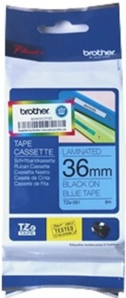 Brother TZe-561 - Zwart op blauw
