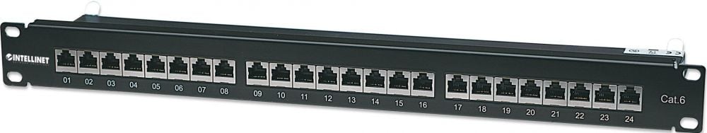 Intellinet Patchpanel 1HE 24-Port Cat6 FTP zw