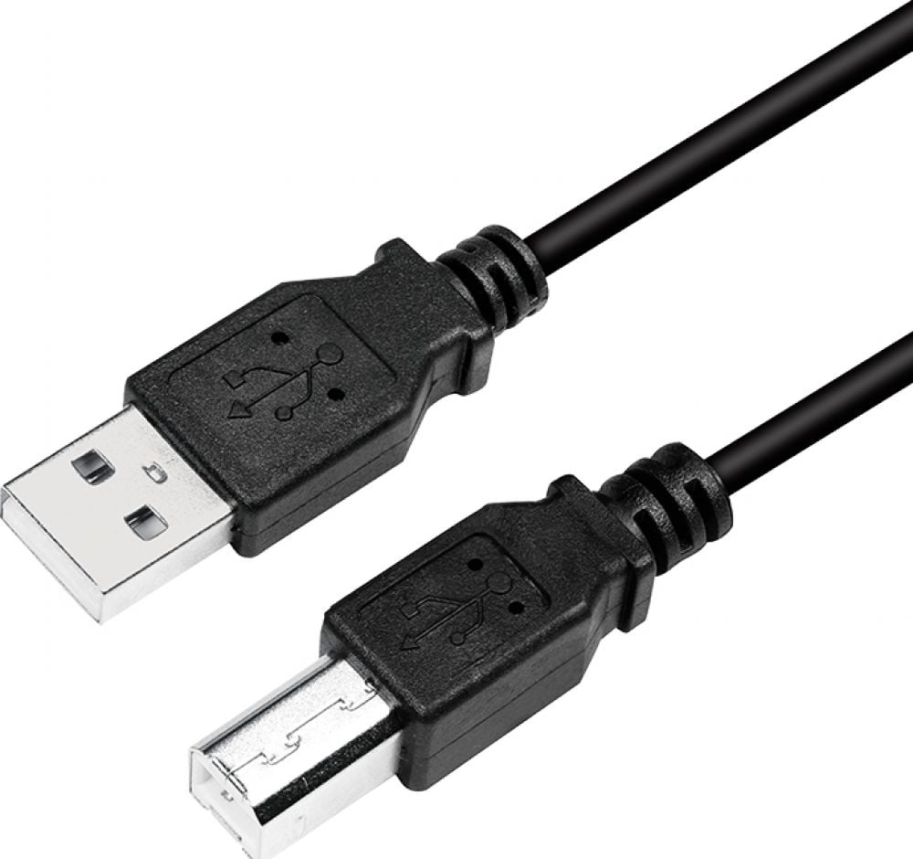 Cable Logilink USB 2.0 to USB-B 2m Black