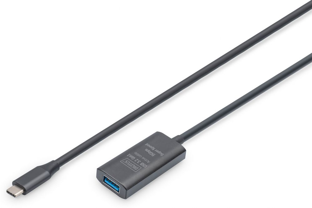 DIGITUS Verlängerungskabel USB-C->USB-A St./Bu. 5G 5,00m