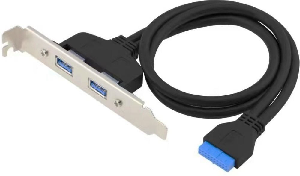 CONCEPTRONIC PCI Express Card 19 Pin Dual USB-A Ports zwart