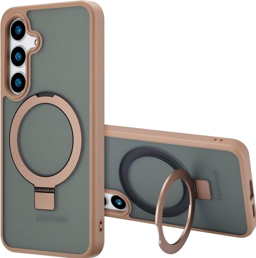 Accezz Ring Stand Backcover met MagSafe Samsung Galaxy S24 Plus - Brown