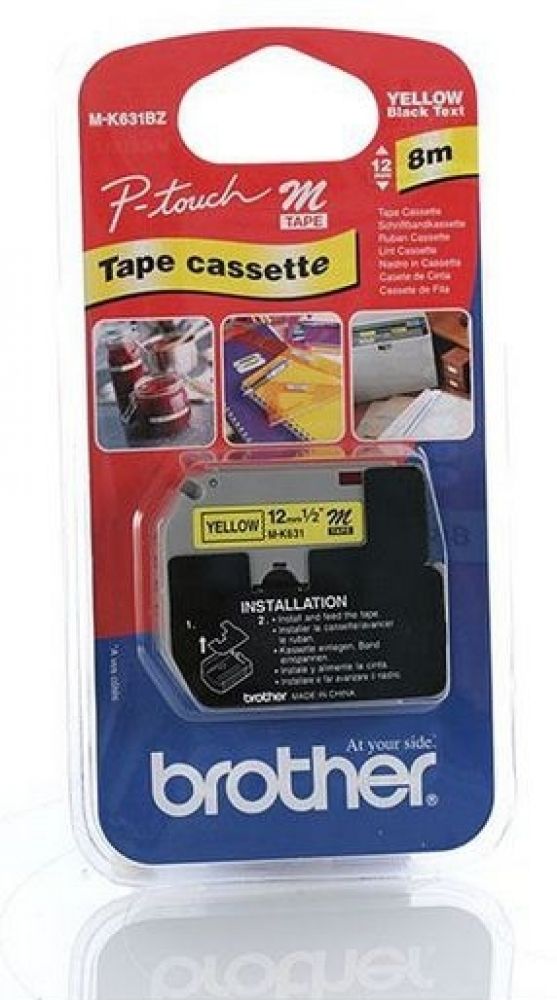 Brother MK631BZ - Zwart op geel