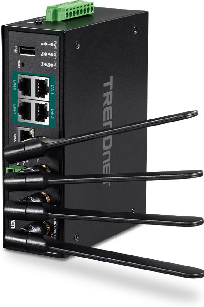 TRENDnet Industrial AC1200 Wireless Gigabit PoE+ Router