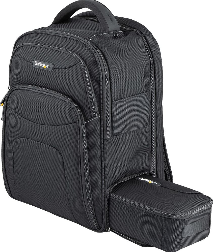 StarTech.com 15.6" Laptop Backpack with Removable Accessory Organizer Case - Professional IT Tech Backpack for WorkTravelCommute