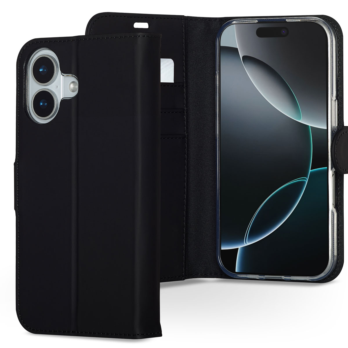 Accezz Wallet Softcase Bookcase voor de Apple iPhone 17 - Zwart