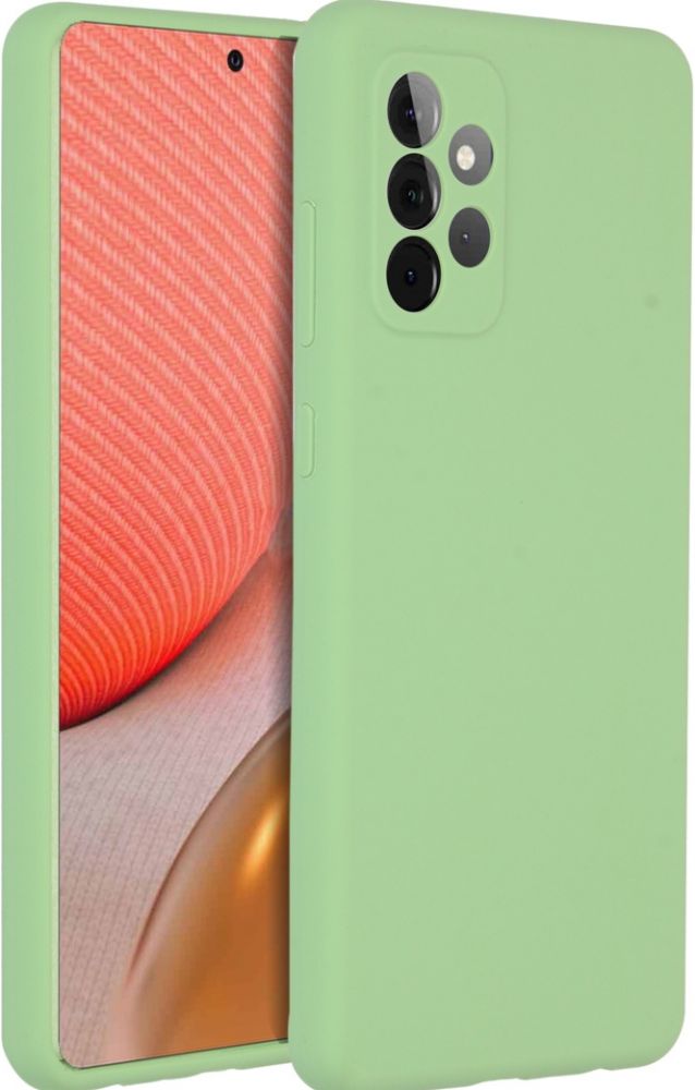 Accezz Liquid Silicone Backcover Samsung Galaxy A72 - Groen