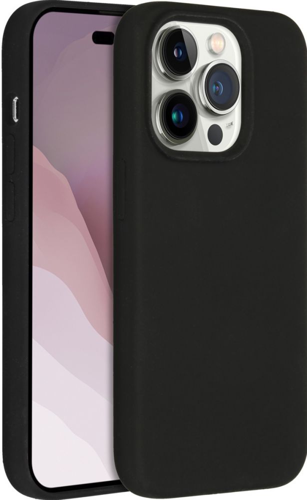 Accezz Liquid Silicone Backcover met MagSafe iPhone 14 Pro - Zwart