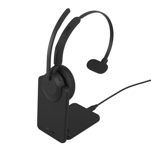 Jabra Evolve3 45 MS Mono Black (USB-C) + Oplaadstandaard - Headset