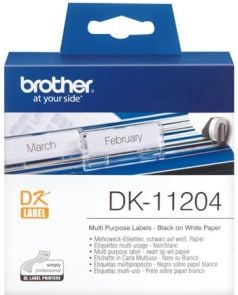 Brother DK-11204 - Zwart op wit
