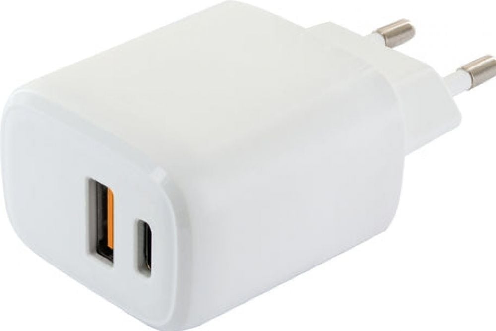 Schwaiger 230V oplader Schnell USB/TypC weiß