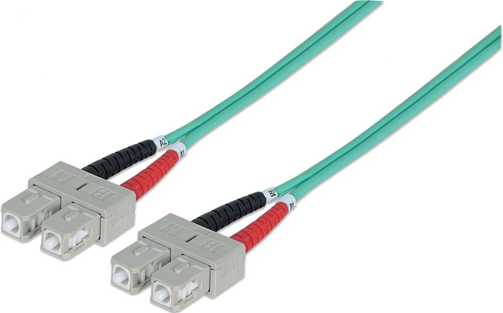 Intellinet LWL aansluitkabel SC/SC 2m Multimode OM3 aqua