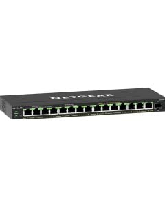 NETGEAR 16-poorts PoE+ Gigabit Ethernet Plus Switch (180W) met 1 SFP poort (GS316EP) - Switch