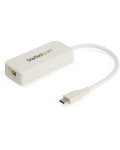 StarTech.com USB-C naar Gigabit Ethernet Adapter met USB A Poort, 1Gbps NIC USB 3.0USB 3.1 Type C Netwerk Adapter, 1GbE USB-C RJ45LAN , TB3 Compatibel, WindowsMacBook ProChromebook (US1GC301AUW) - Netwerkadapter