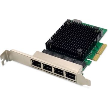 DIGITUS Netzwerkkarte 4Port RJ45 RTL8125B 2,5GBits ServerNIC