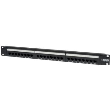 Eaton Tripp Lite Series 24-Port Cat6 Cat5 Patch Panel Rackmount 110 Punch Down RJ45 Ethernet 1URM - Patchpaneel