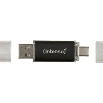 Stick Intenso 256GB USB-A + USB-C black Twist Line