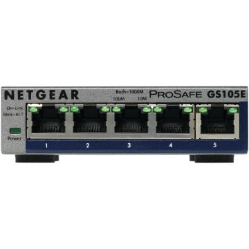 NETGEAR 5-poorts Gigabit Prosafe Plus switch (GS105E) - Switch