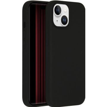 Accezz Liquid Silicone Backcover iPhone 15 - Zwart