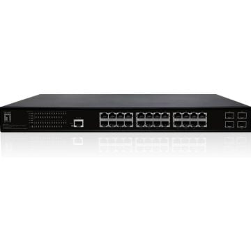 LevelOne Switch 28x GE GEP-2861 4xGSFP 390W 24xPoE