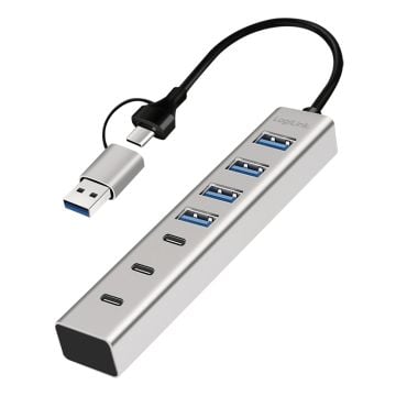 Logilink USB 3.0 HUB, 7-Ports, 4x USB-A, 3x USB-C, 5 Gbit/s