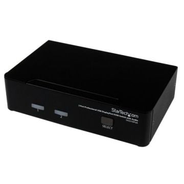 StarTech.com 2-poort Professionele USB DisplayPort KVM-Switch met Audio - KVM audioschakelaar