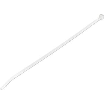 StarTech.com 10"(25cm) Cable Ties, 18"(4mm) wide, 2-58"(68mm) Bundle Diameter, 50lb(22kg) Tensile Strength, Nylon Self Locking Zip Ties wCurved Tip, 94V-2UL Listed, 1000 Pack, White - Nylon 66 Plastic