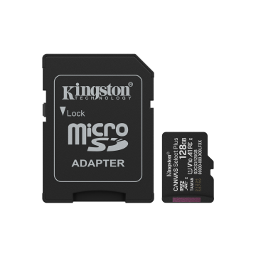Kingston Canvas Select Plus Gen 3 128GB Incl. SD-Adapter - Flashgeheugenkaart