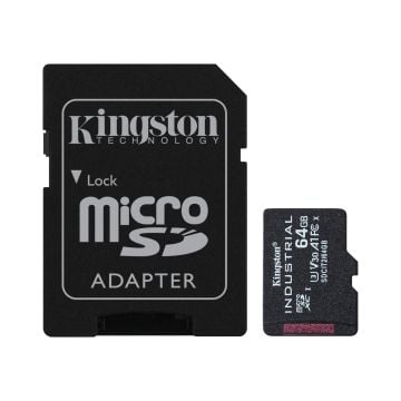 Kingston Industrial microSD 64GB Incl. SD-Adapter - Flashgeheugenkaart