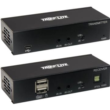Eaton Tripp Lite Series USB C to HDMI over Cat6 Extender Kit with KVM Support, 4K 60Hz, 4:4:4, TransmitterReceiver, USB, PoC, HDCP 2.2, up to 230 ft., TAA; - Videoaudio-uitbreider
