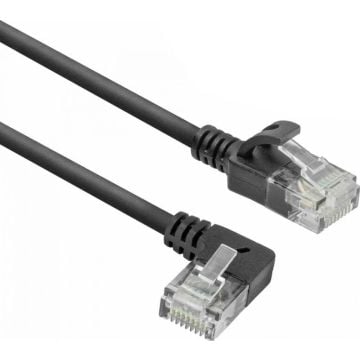 CAT6A U/UTP SLIM L-ANG BK 1.0M. 1 stk