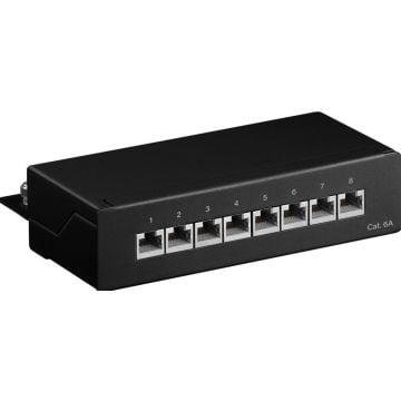 CAT 6a Mini/Desktop Patch Panel, 8 Port