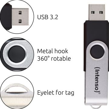 Intenso USB Stick Office Line 64GB USB 3.2 GEN 1X1 silber