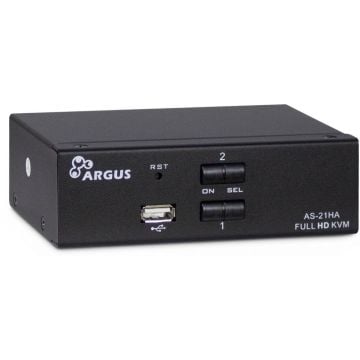 Inter-Tech KVM Switch KVM AS-21HA Metall