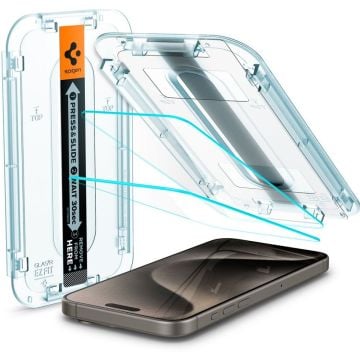 Spigen GLAS.tR EZ Fit - Schermbeschermer voor mobiele telefoon