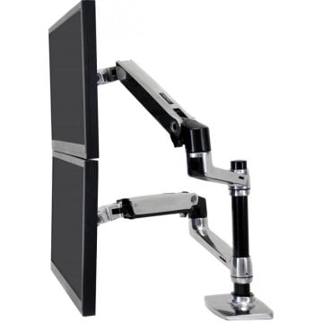 Ergotron LX - Bevestigingskit (bureauklembevestiging, pakkingring bevestiging, paal, 2 scharnierende armen, 2 verlengbeugels, notebookblad)