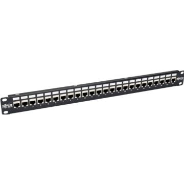 Eaton Tripp Lite Series 24-Port Cat6a Patch Panel Shielded Feedthrough Rackmount RJ45 1U - Patchpaneel