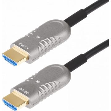 StarTech.com 50ft (15.2m) HDMI 2.1 Hybrid Active Optical Cable (AOC), CMP, Plenum Rated, 8K Ultra High Speed HDMI Fiber Optic Cable, 48Gbps, 8K 60Hz4K 120Hz, HDR10+FRLTMDSeARC - CMP In Wall HDMI 2.12.0 Cord (8K-A-50F-HDMI-CABLE)
