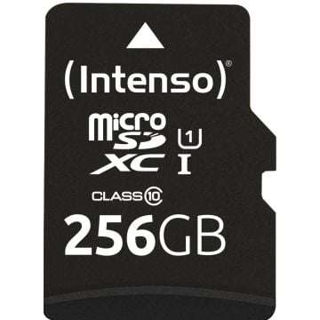 SD MicroSD Card 256GB Intenso SDXC UHS-I Class10