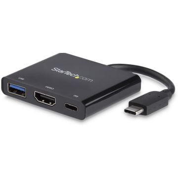 StarTech USB-C naar 4K HDMI multifunctionele adapter met power delivery en USB-A poort - USB Type-C laptop reis adapter